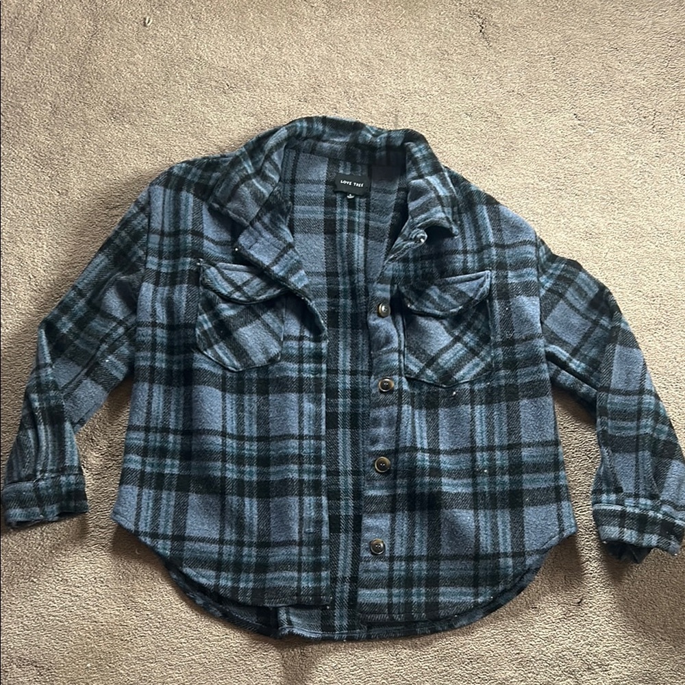 Plaid Button-Up Shirt